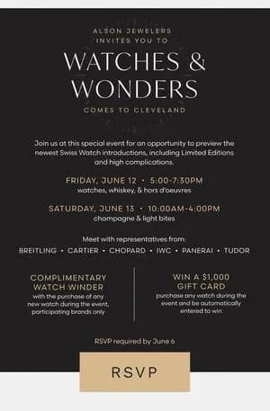 Alson Jewelers Hosts Exclusive Watches & Wonders Event in Cleveland for Luxury Collectors